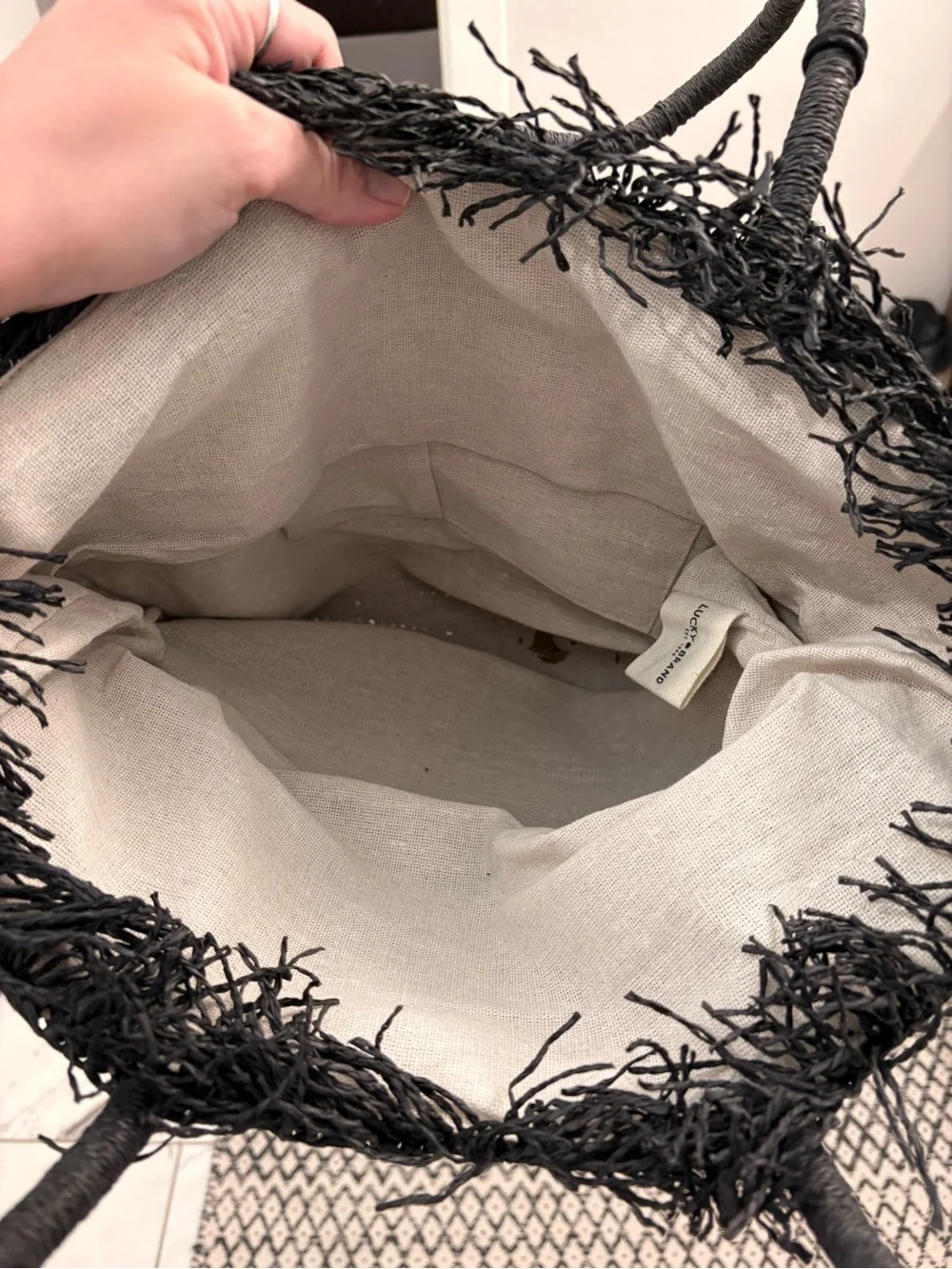 Lucky Brand woven tote bag